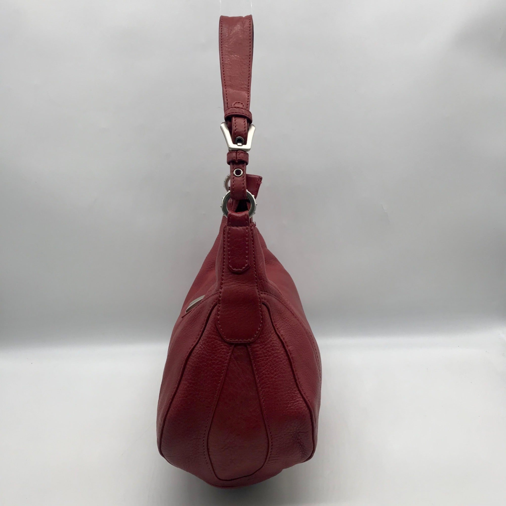 Longaberger Red Leather Rachel Shoulder Bag