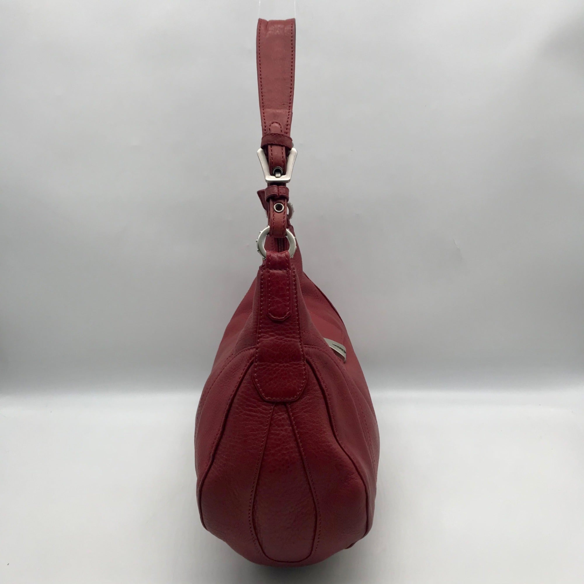 Longaberger Red Leather Rachel Shoulder Bag