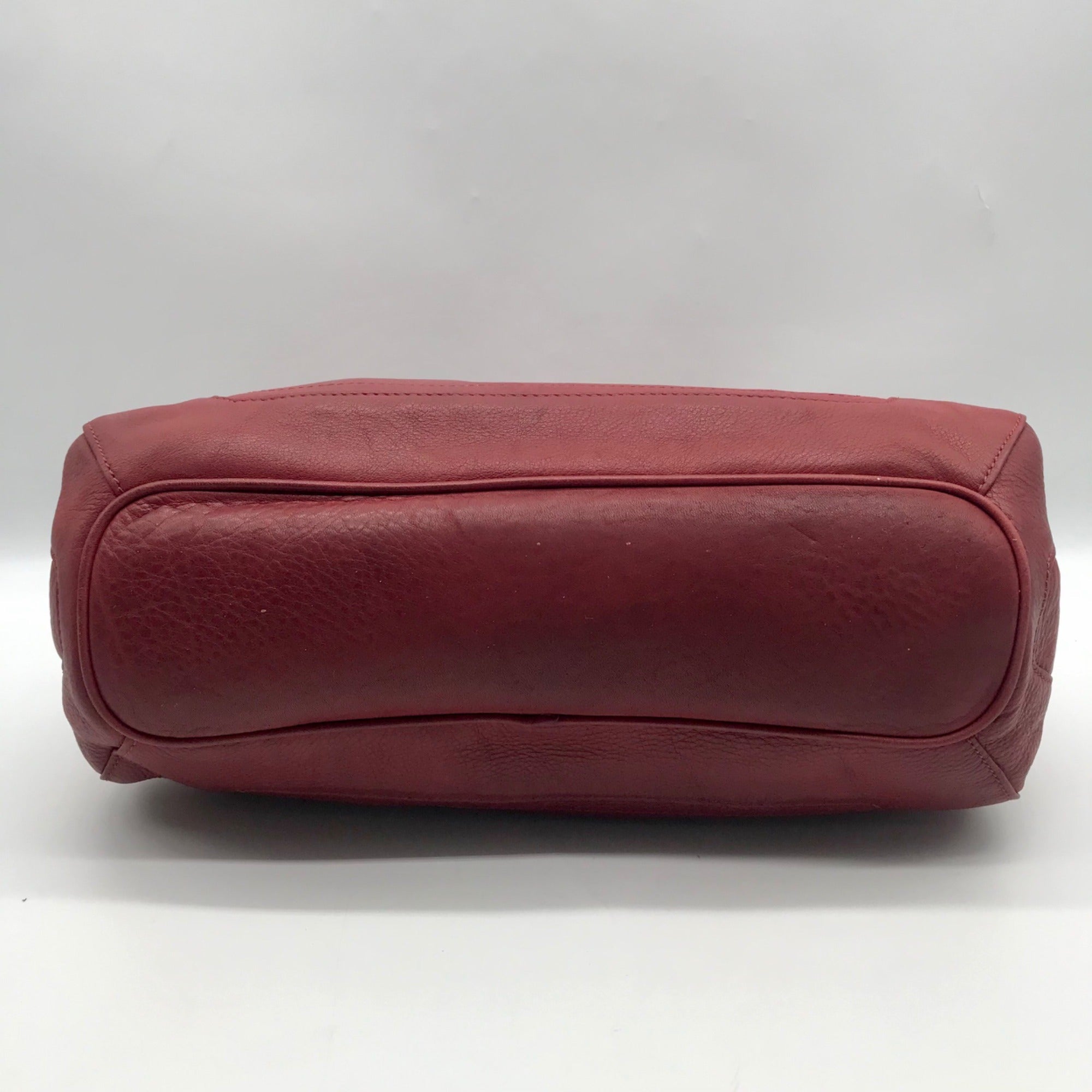 Longaberger Red Leather Rachel Shoulder Bag
