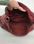 Longaberger Red Leather Rachel Shoulder Bag