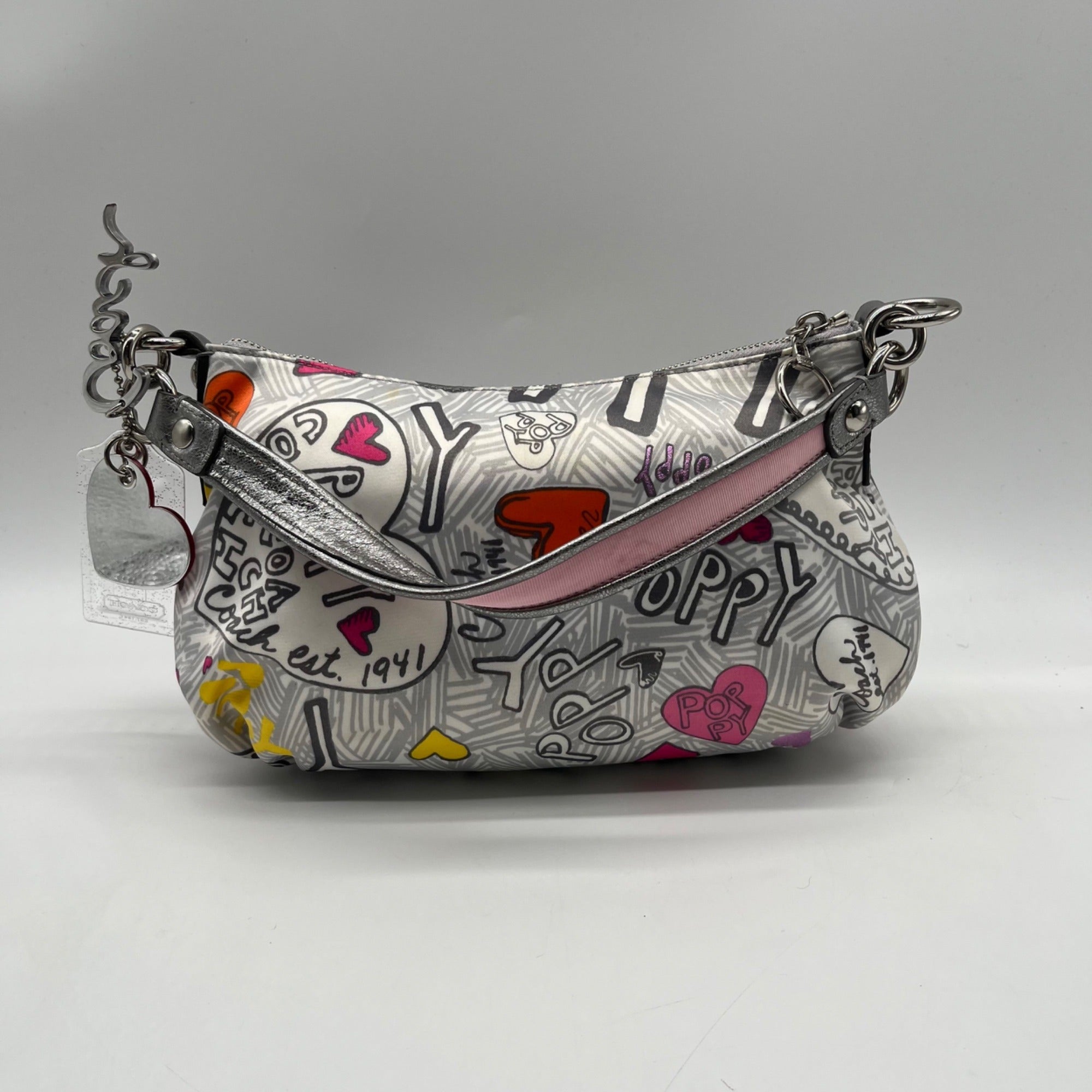 Coach Poppy Graffiti Fabric Groovy Shoulder Bag-14549