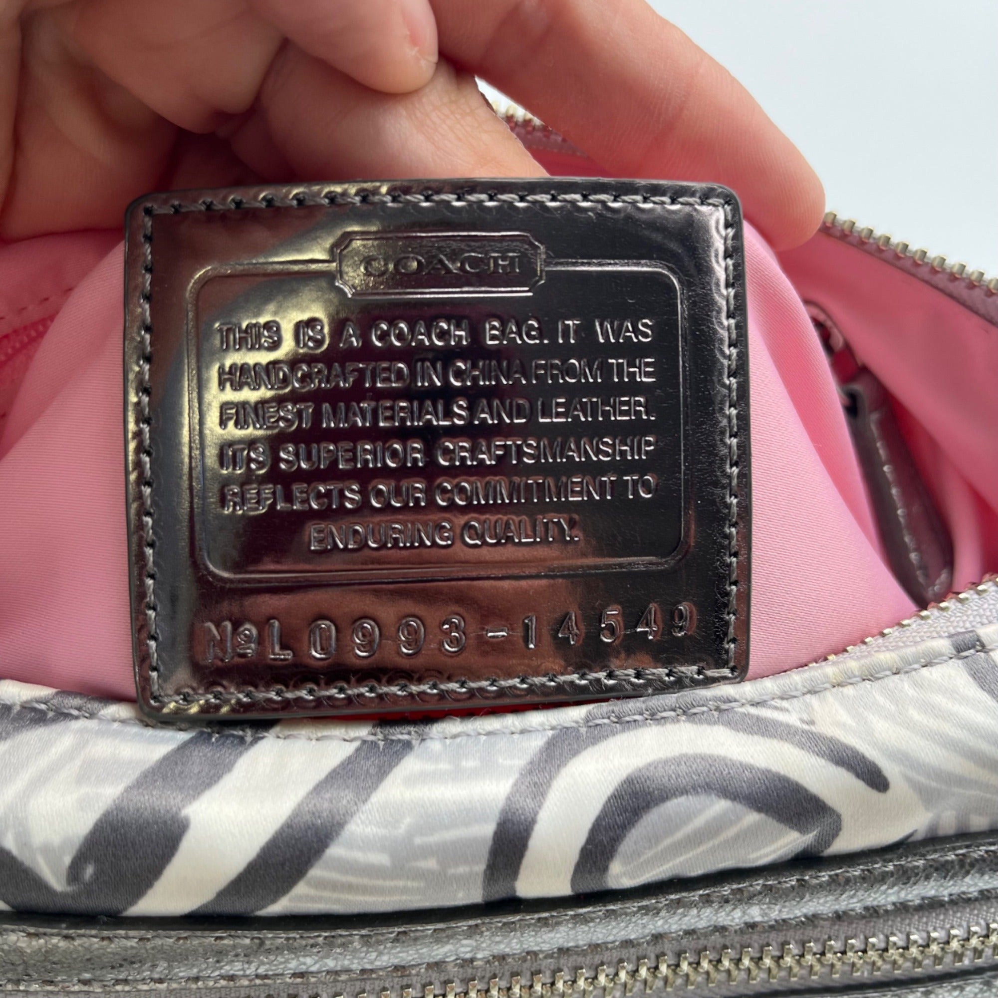 Coach Poppy Graffiti Fabric Groovy Shoulder Bag-14549