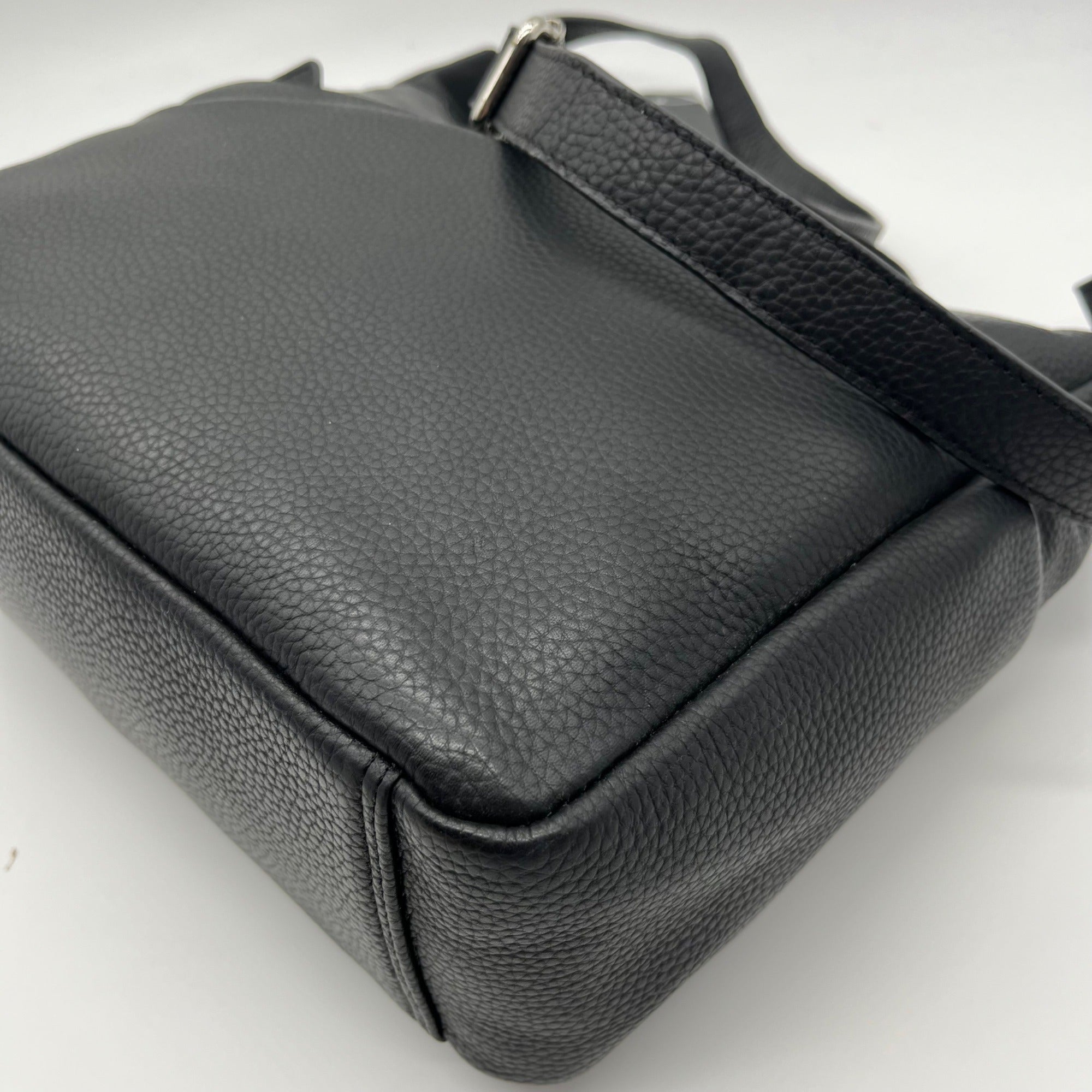 Mancini Black Pebbled Leather June Crossbody Bag