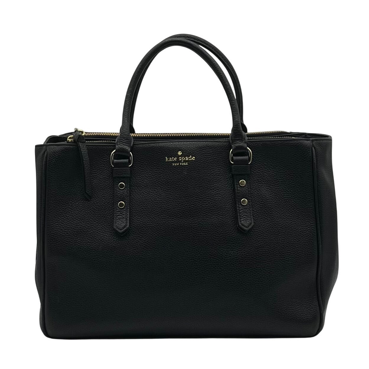 Kate Spade Black Pebbled Leather Mulberry Street Lise Satchel Bag