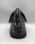 Dooney & Bourke Black Monogram Leather DB75 Satchel Bag