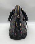 Dooney & Bourke Black Monogram Leather DB75 Satchel Bag