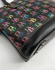 Dooney & Bourke Black Monogram Leather DB75 Satchel Bag