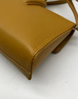 Borse in Pelle Mustard Yellow Italian Leather Crossbody Bag