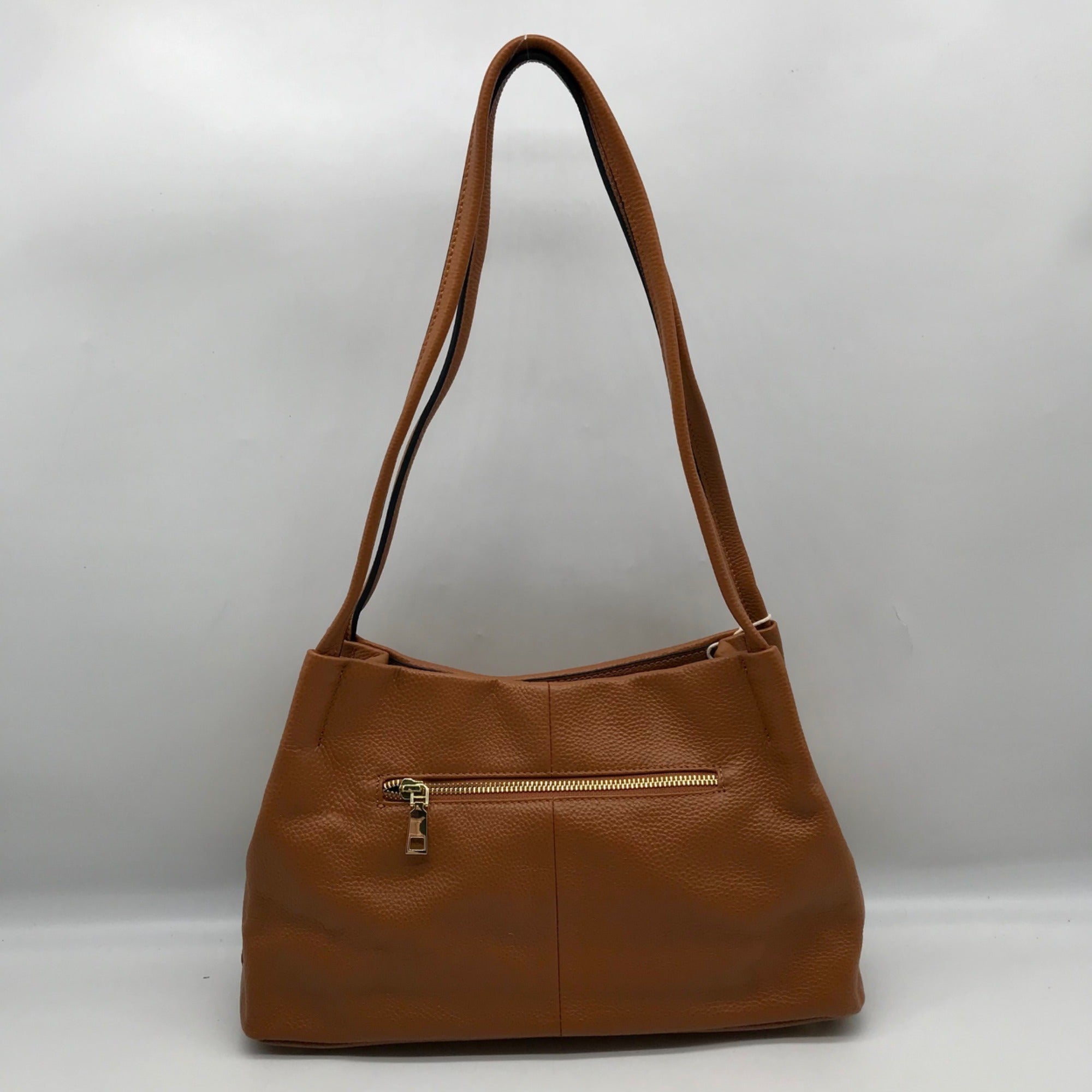Kattee Caramel Leather Shoulder Bag