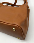Kattee Caramel Leather Shoulder Bag
