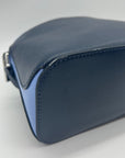 Kate Spade Blue Saffiano Leather Dome Crossbody Bag
