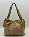 B. Markowsky Leopard Print Leather Shoulder Bag