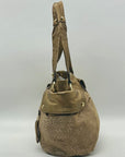 B. Markowsky Leopard Print Leather Shoulder Bag