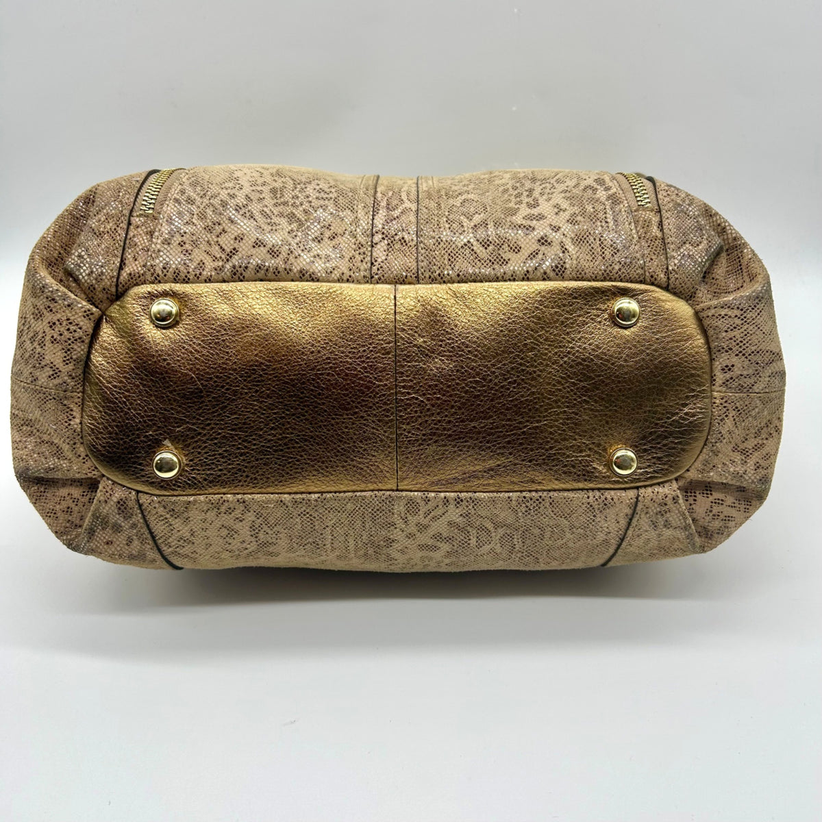 B. Markowsky Leopard Print Leather Shoulder Bag