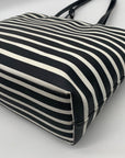 Kate Spade Hyde Lane Black & White Striped Riley Tote
