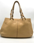 Cole Haan Beige Pebbled Leather Shoulder Bag