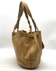 Cole Haan Beige Pebbled Leather Shoulder Bag