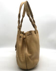 Cole Haan Beige Pebbled Leather Shoulder Bag