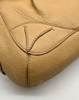 Cole Haan Beige Pebbled Leather Shoulder Bag