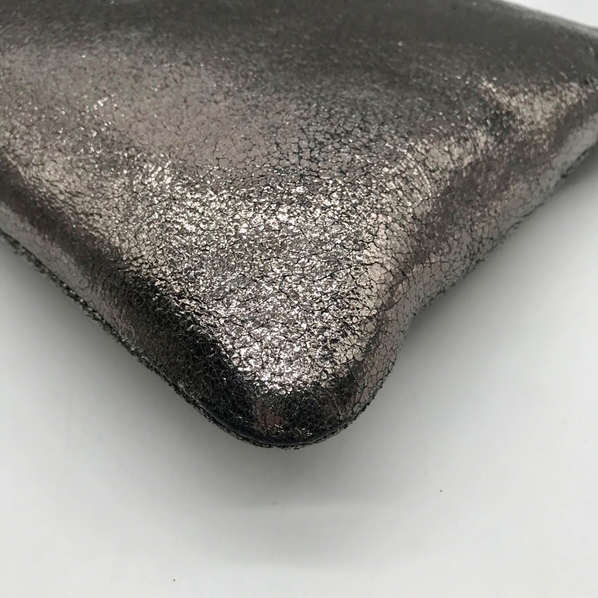 Marc Jacobs Dark Glossy Gray Zip Pouch