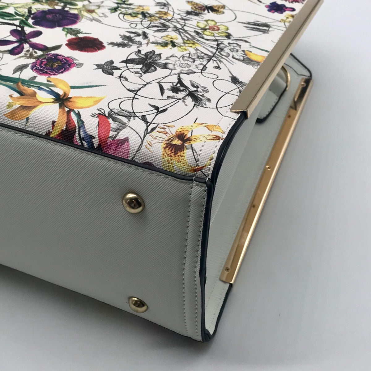 Dasien Botanical Floral Print Faux Leather Satchel Set