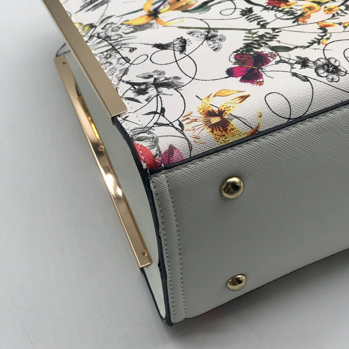 Dasien Botanical Floral Print Faux Leather Satchel Set