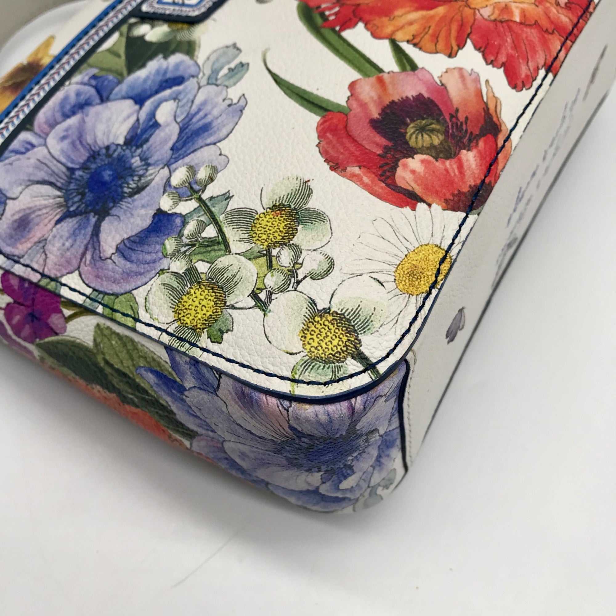 Brighton Multicolor Floral Pebbled Leather Clarette Crossbody Bag
