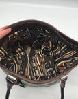 Brighton Brown Embossed Multi-Textured Leather Shoulder Bag