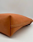 Half United Orange Leather Bucket Bag