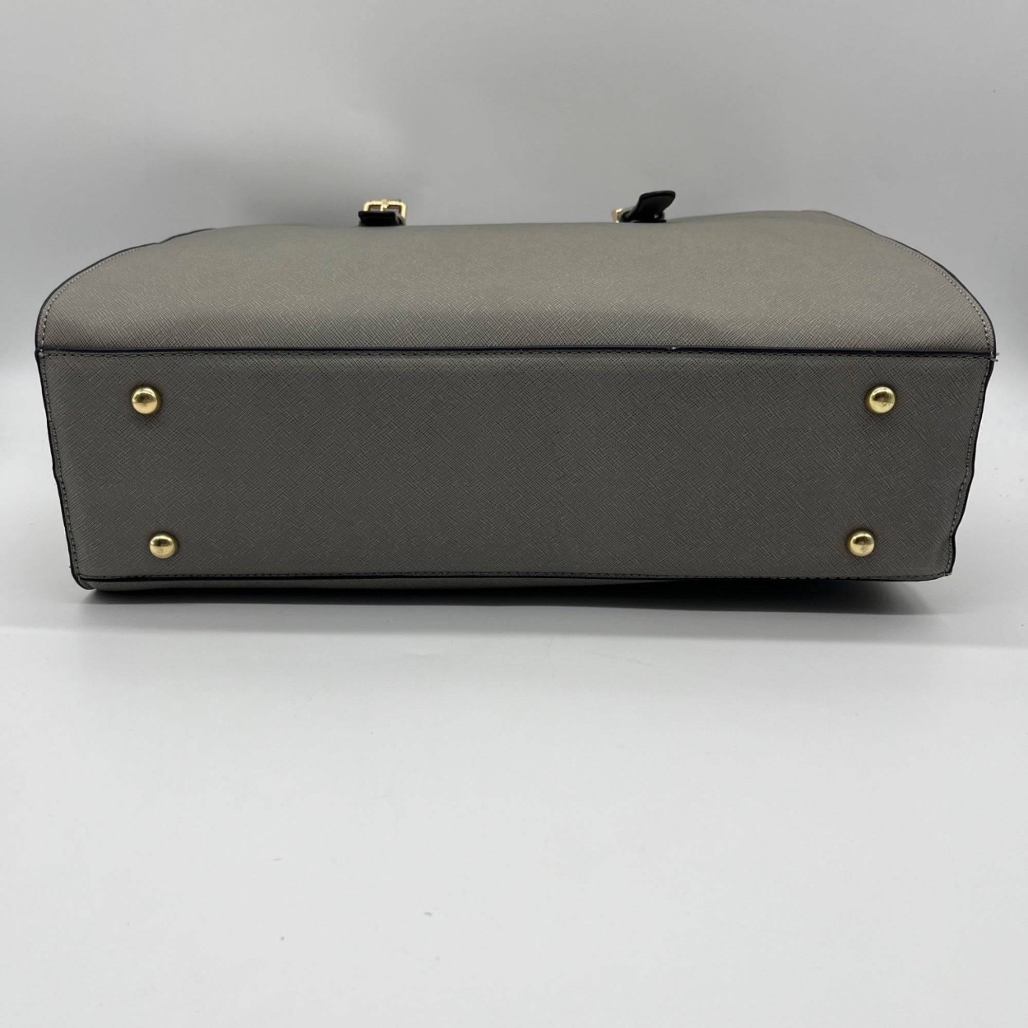 Elim &amp; Paul Grey Faux Leather Tote Bag
