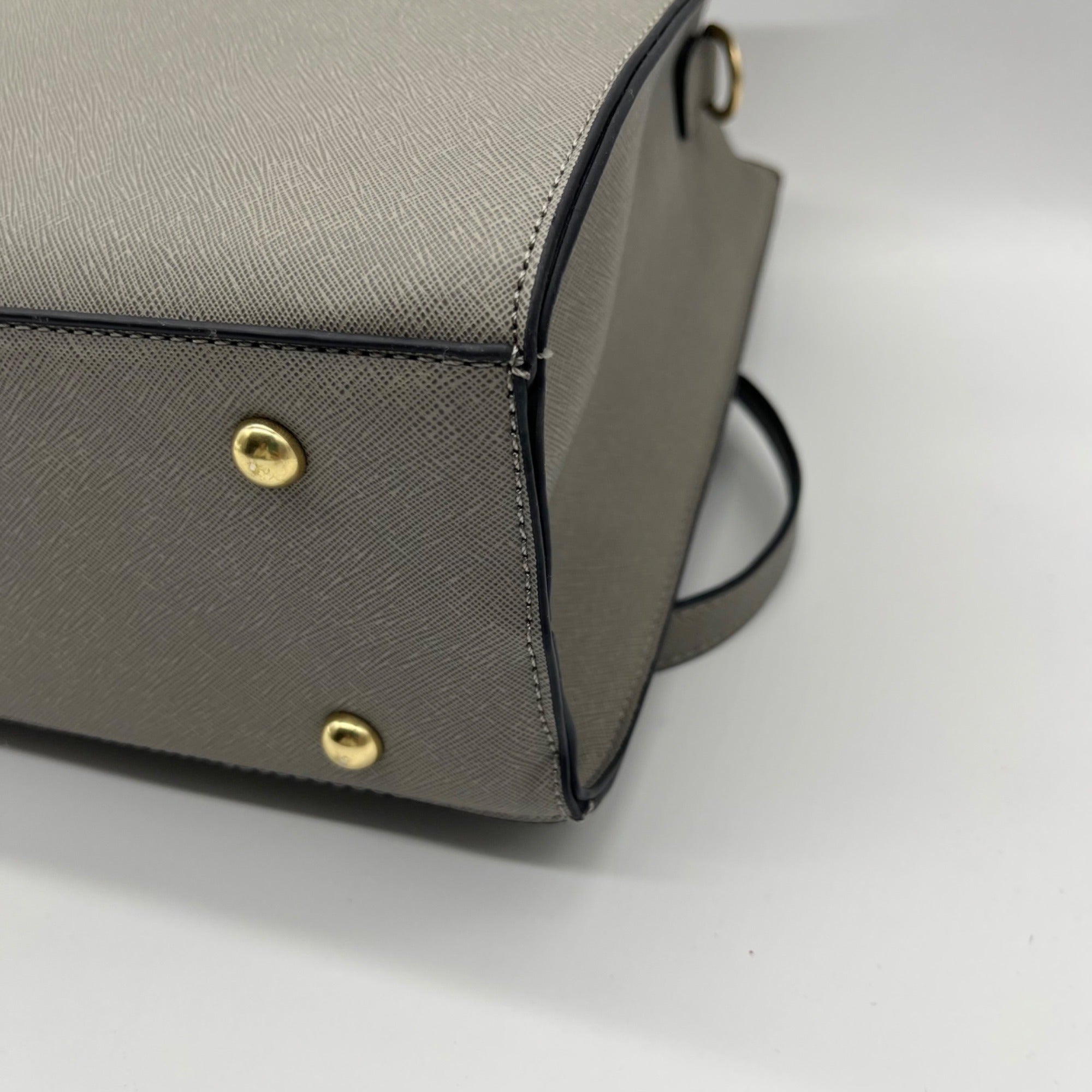 Elim &amp; Paul Grey Faux Leather Tote Bag