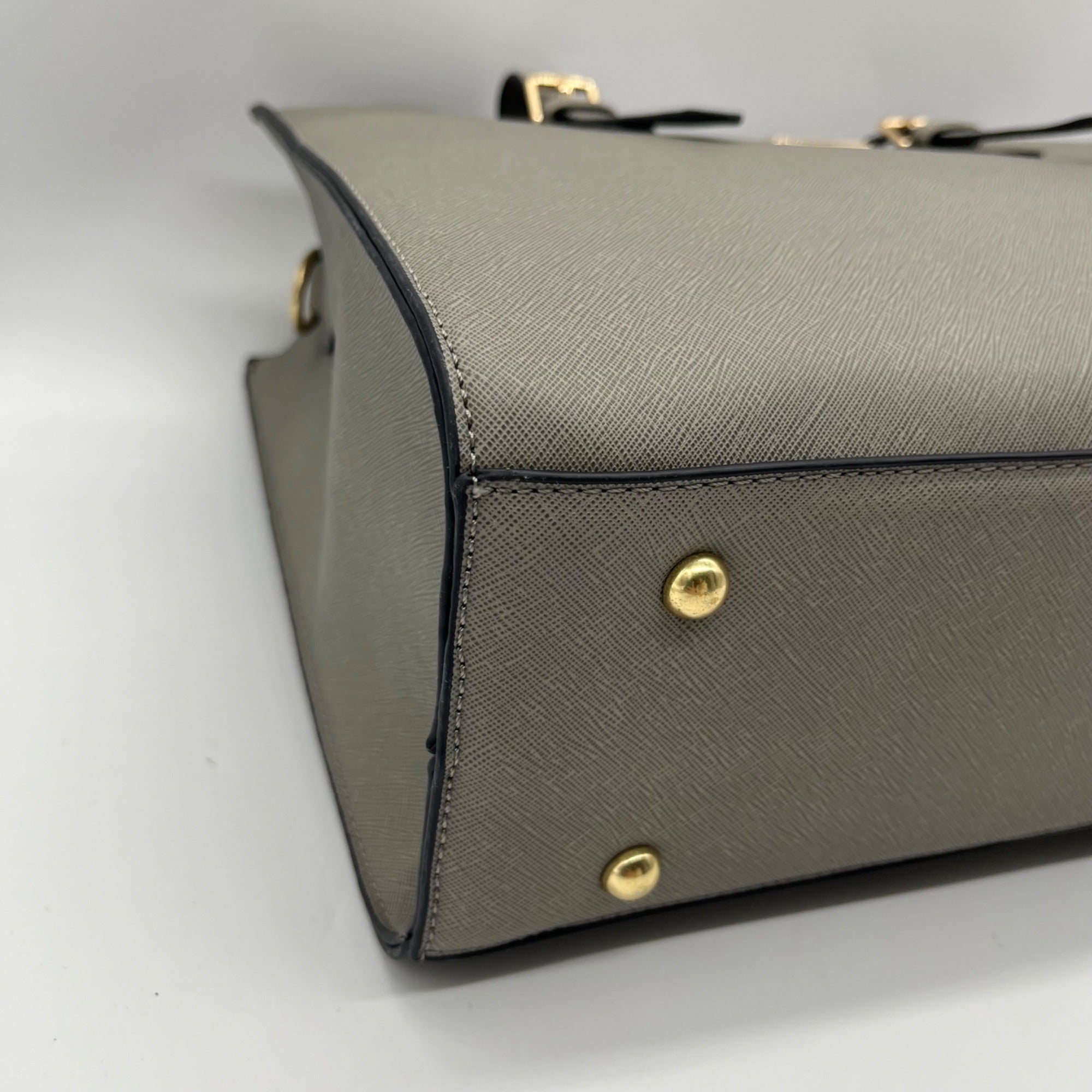 Elim &amp; Paul Grey Faux Leather Tote Bag
