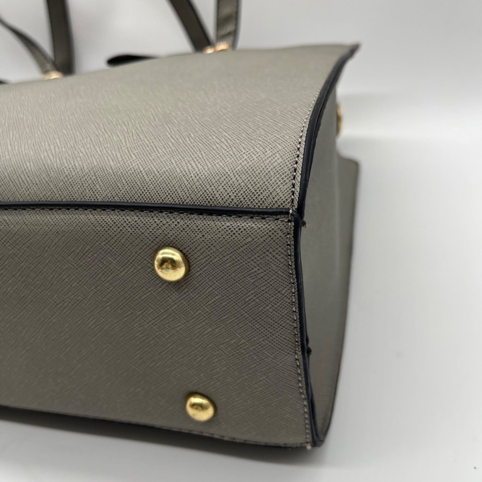Elim &amp; Paul Grey Faux Leather Tote Bag