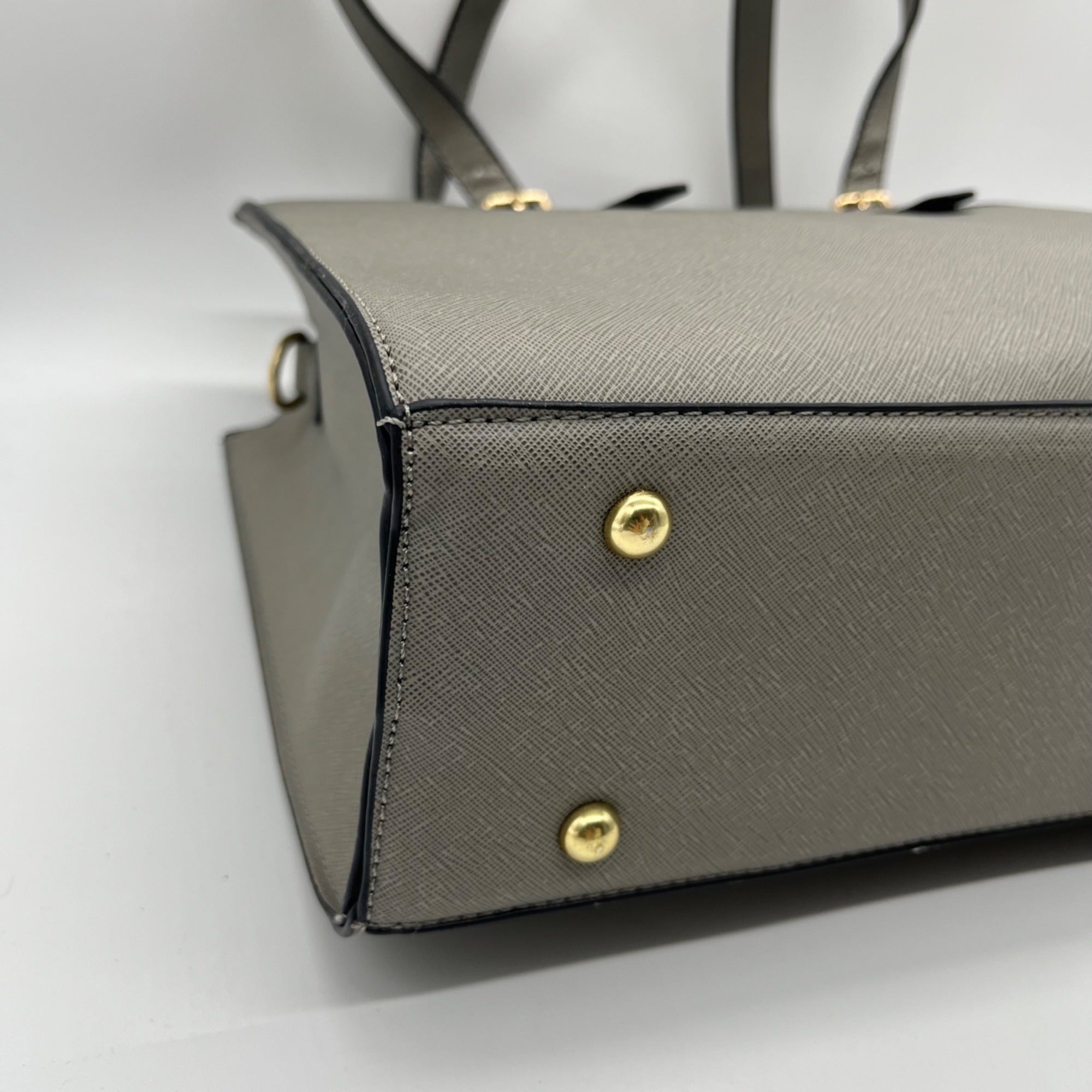 Elim &amp; Paul Grey Faux Leather Tote Bag