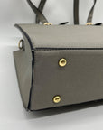 Elim & Paul Grey Faux Leather Tote Bag