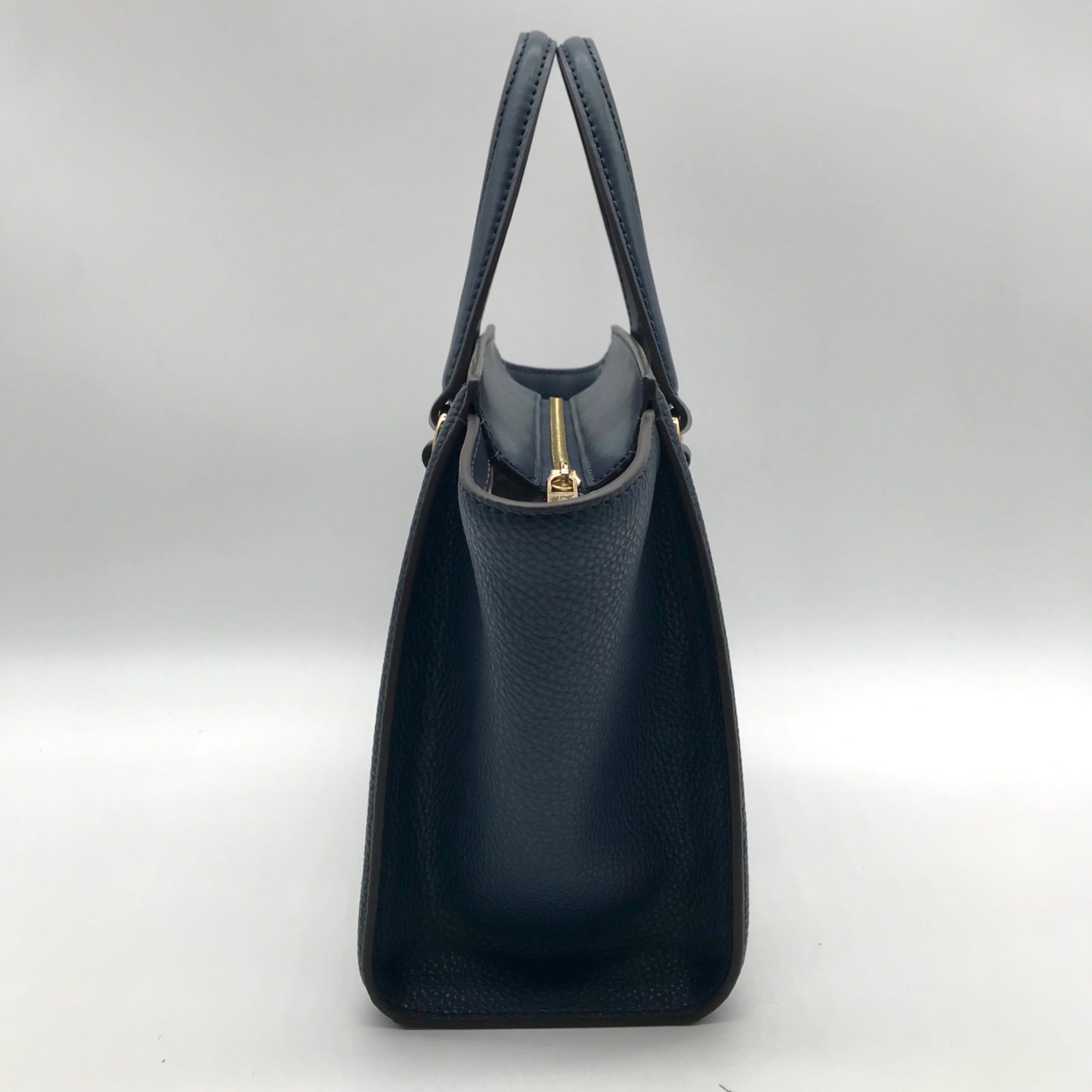 Michael Kors Blue Pebbled Leather Small Satchel Bag