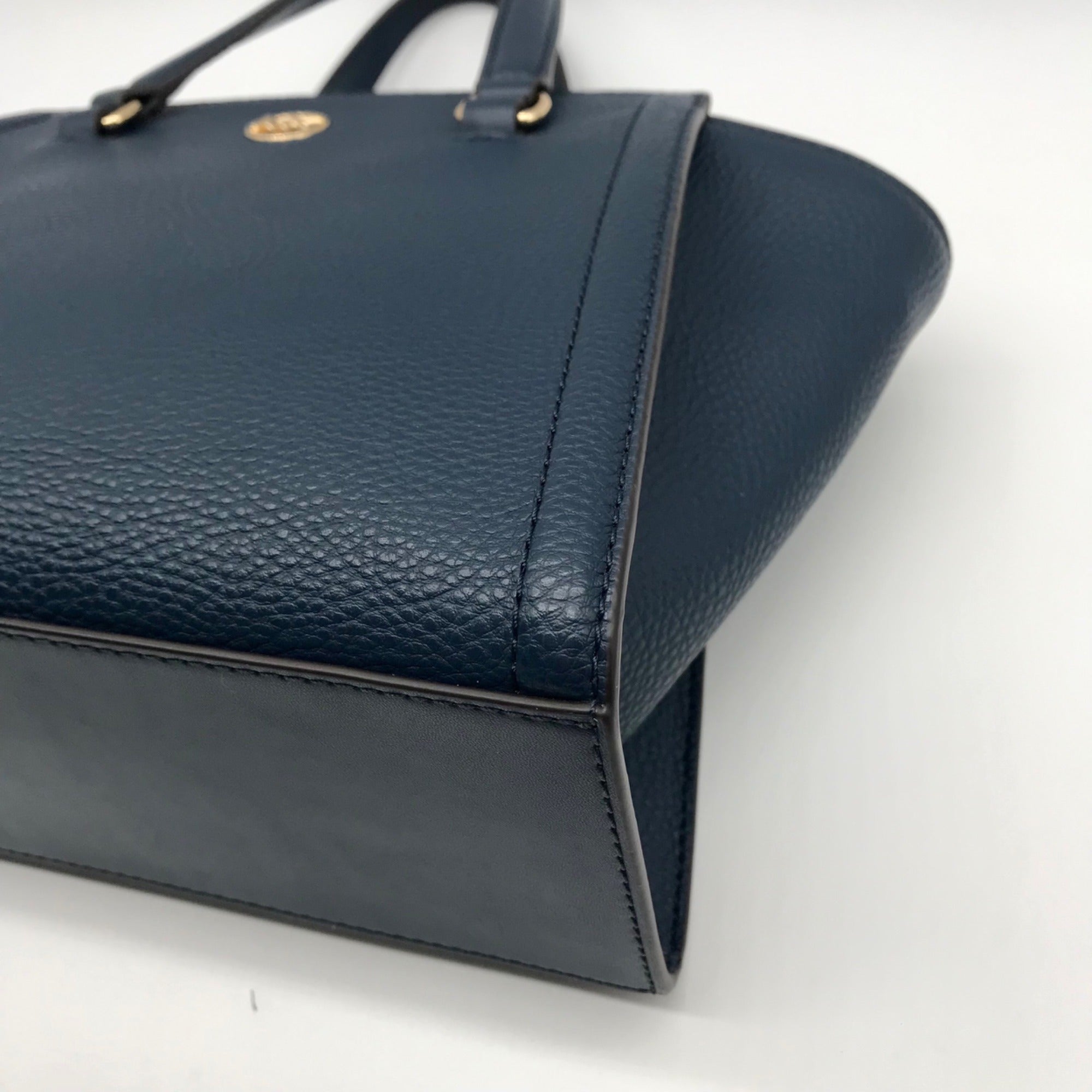 Michael Kors Blue Pebbled Leather Small Satchel Bag