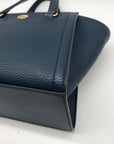 Michael Kors Blue Pebbled Leather Small Satchel Bag