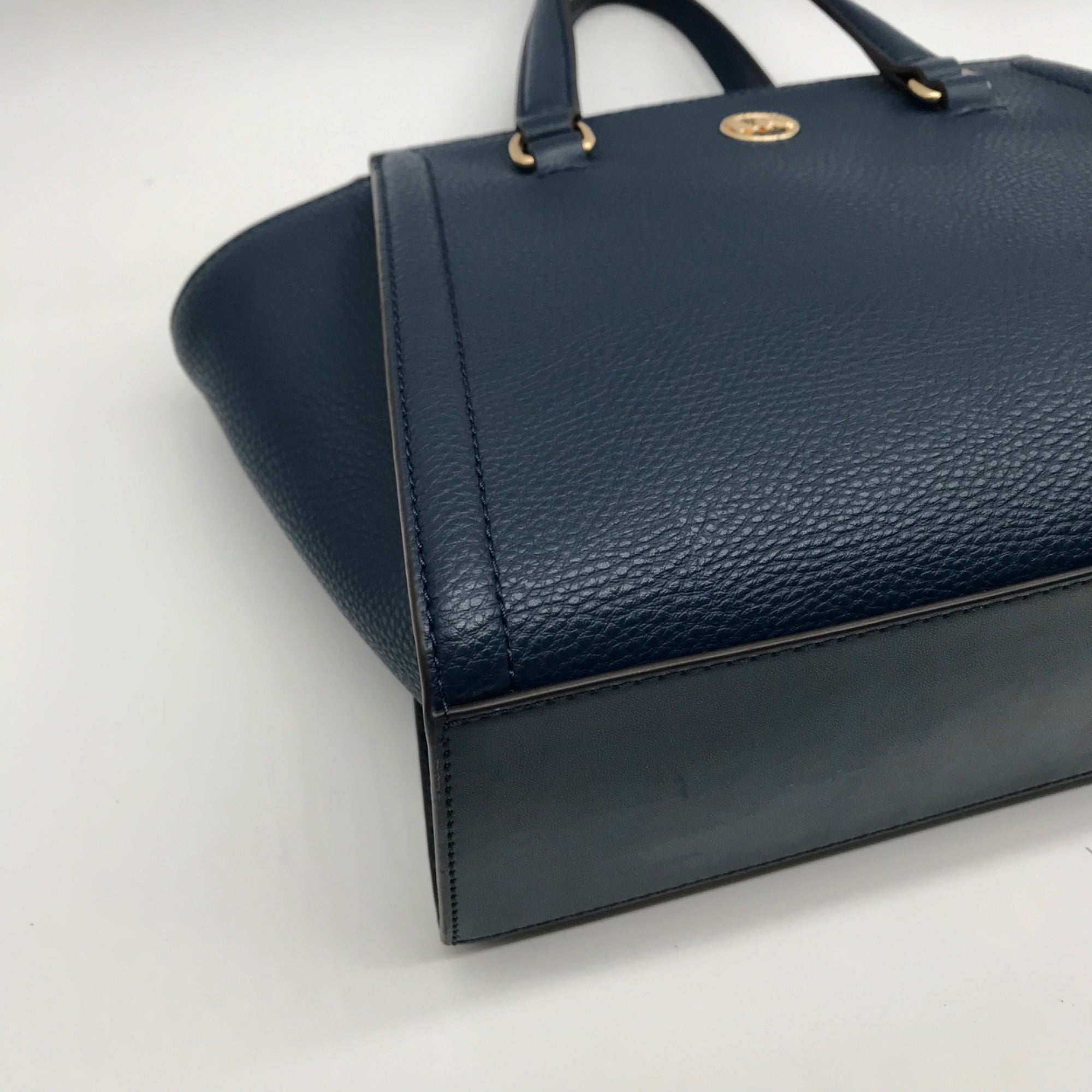 Michael Kors Blue Pebbled Leather Small Satchel Bag