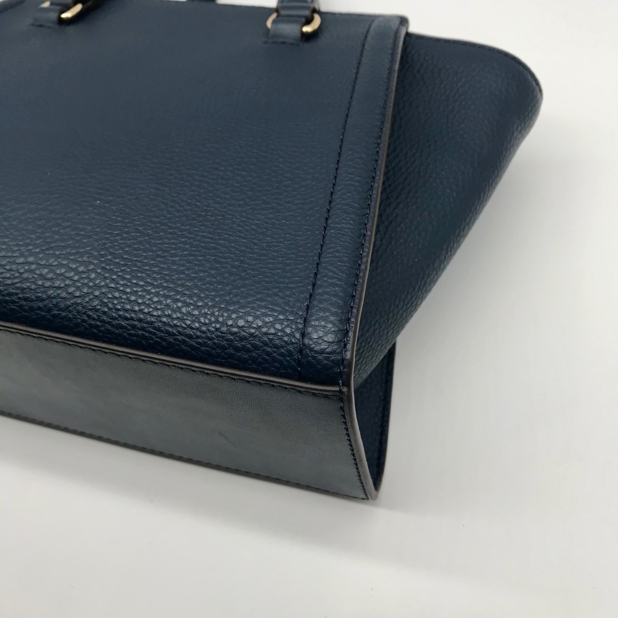 Michael Kors Blue Pebbled Leather Small Satchel Bag
