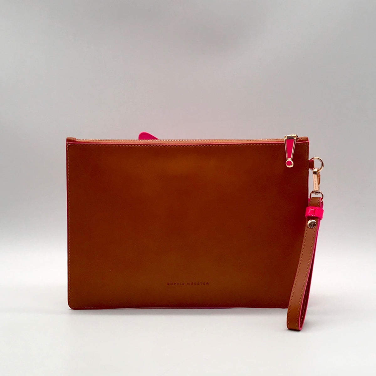 Sophia Webster Brown Butterfly Leather Convertible Pouch