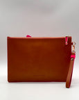 Sophia Webster Brown Butterfly Leather Convertible Pouch