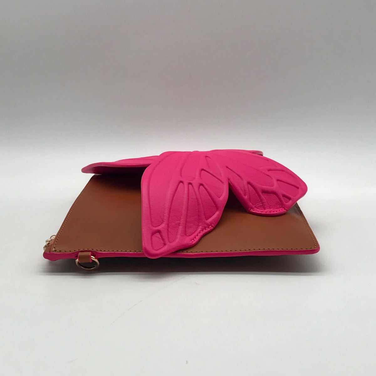 Sophia Webster Brown Butterfly Leather Convertible Pouch
