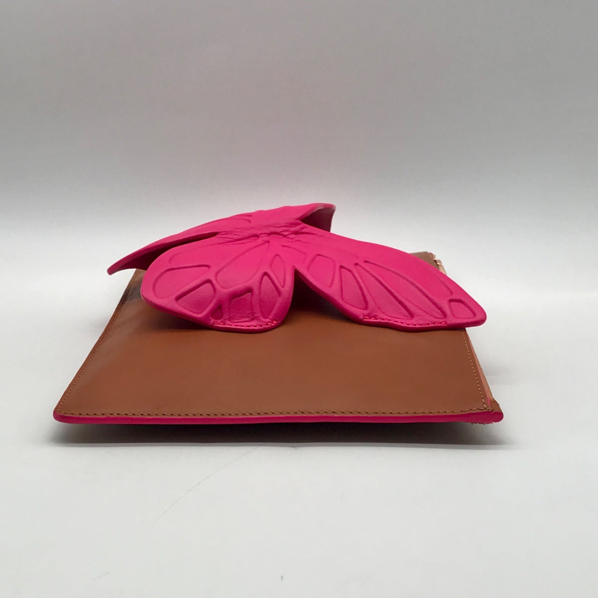Sophia Webster Brown Butterfly Leather Convertible Pouch