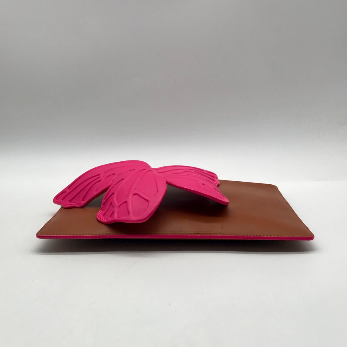 Sophia Webster Brown Butterfly Leather Convertible Pouch