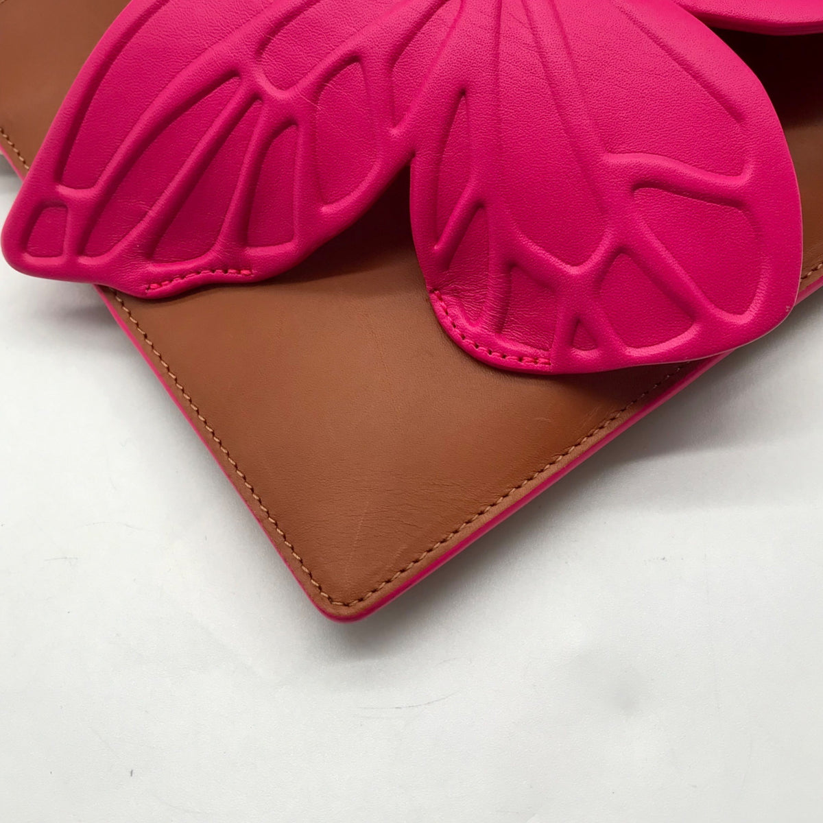 Sophia Webster Brown Butterfly Leather Convertible Pouch