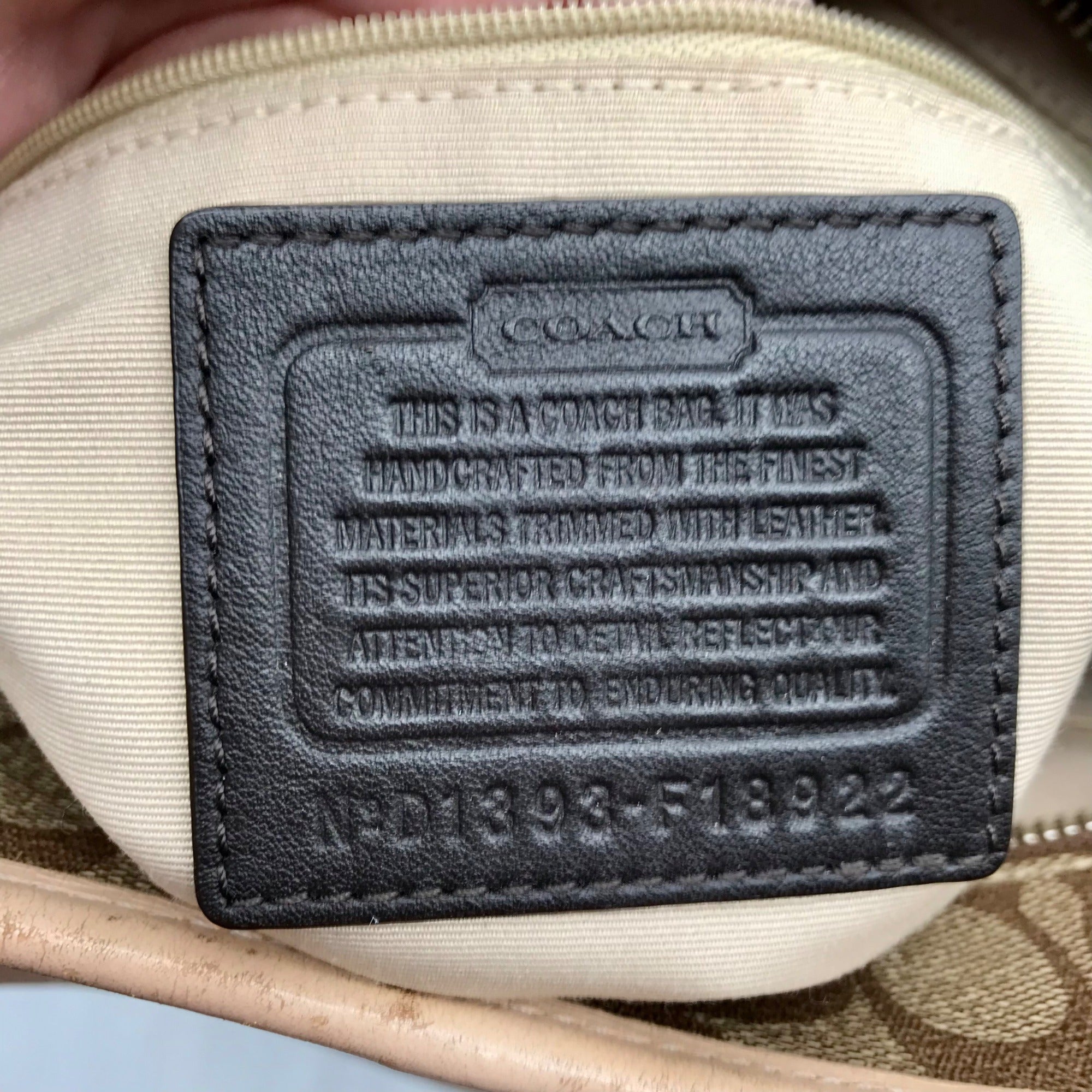 Coach Brown And Tan Coated Canvas Peyton Heritage Shoulder Tote Bag F18922