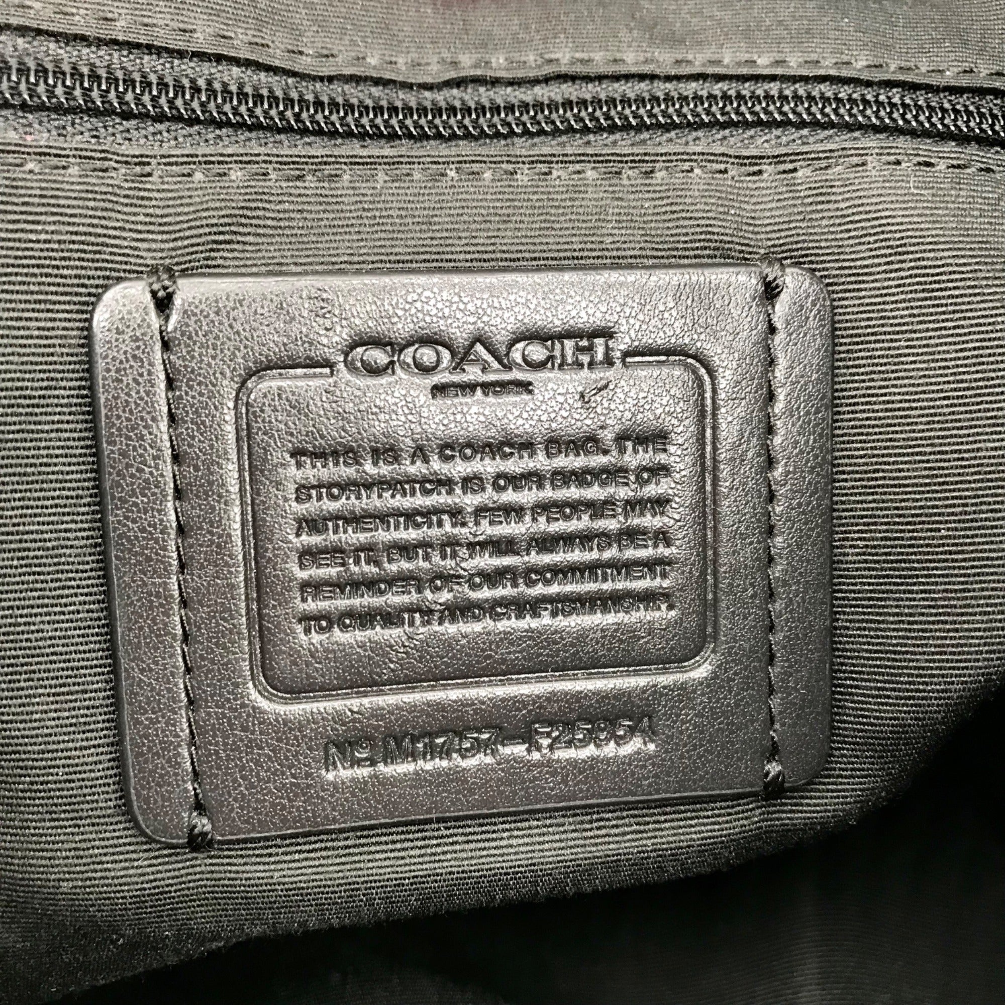 Coach Dark Blue Monogram Leather Lexy Shoulder Bag F25954