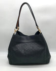 Coach Dark Blue Monogram Leather Lexy Shoulder Bag F25954