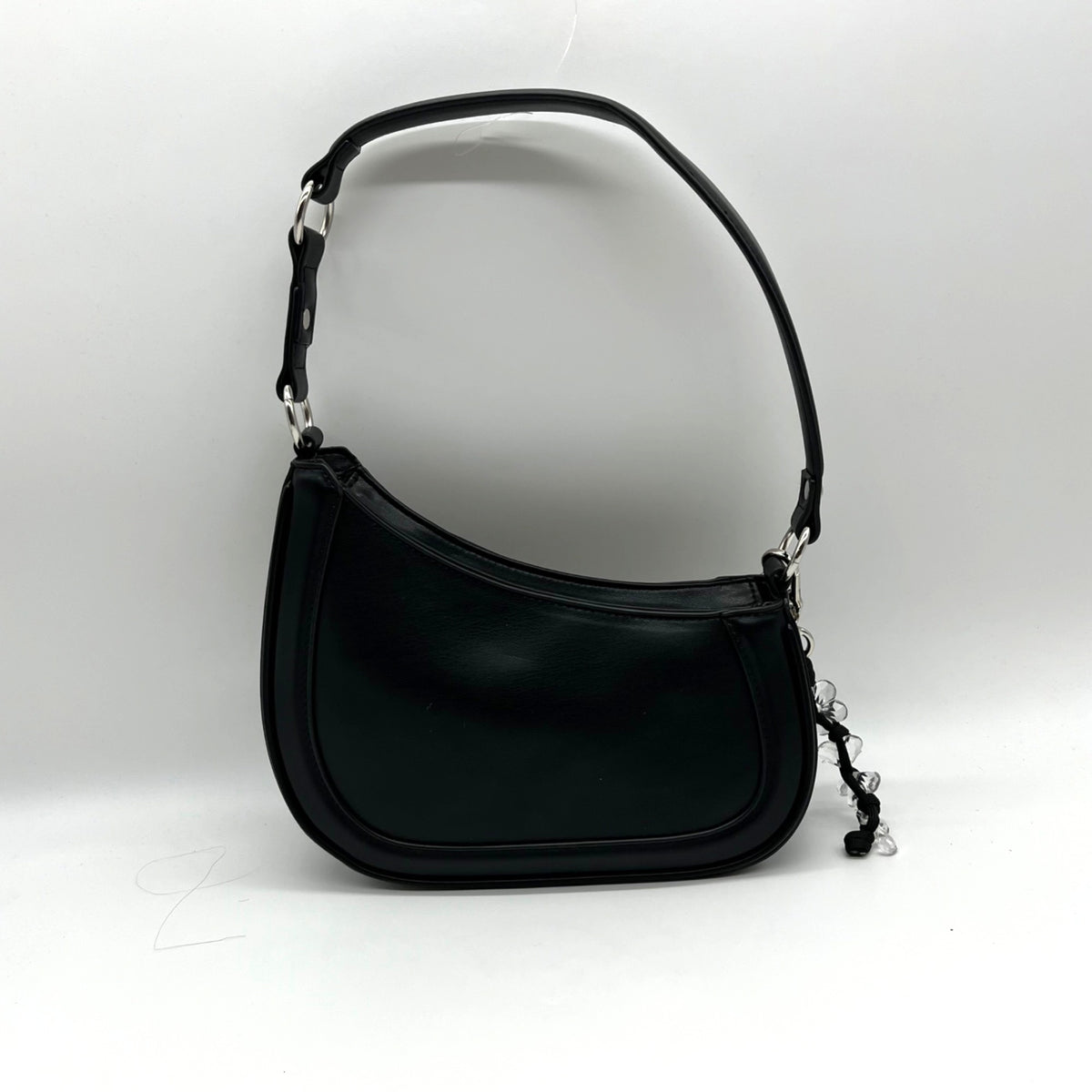 Steve Madden Sleek Black Faux Leather Shoulder Bag